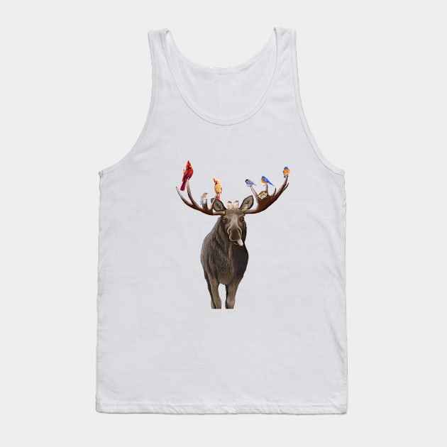 Moose Feathers Tank Top by Julie Townsend Studio